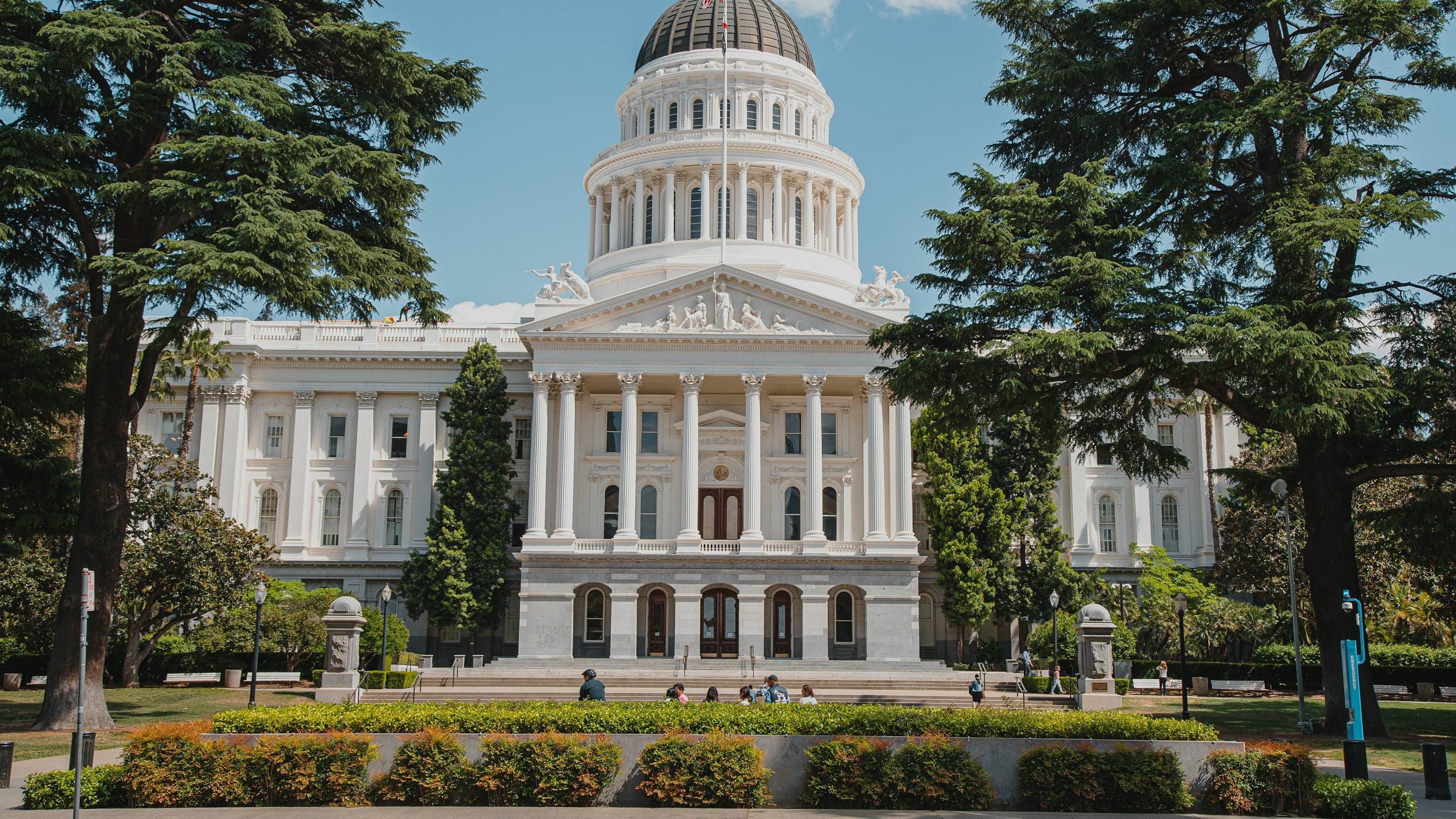 The California State Capitol building in Sacramento